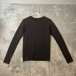 Lululemon Rest Less Pullover Texture Black Sz 6 Athleisure Athletic Gym‎ Workout